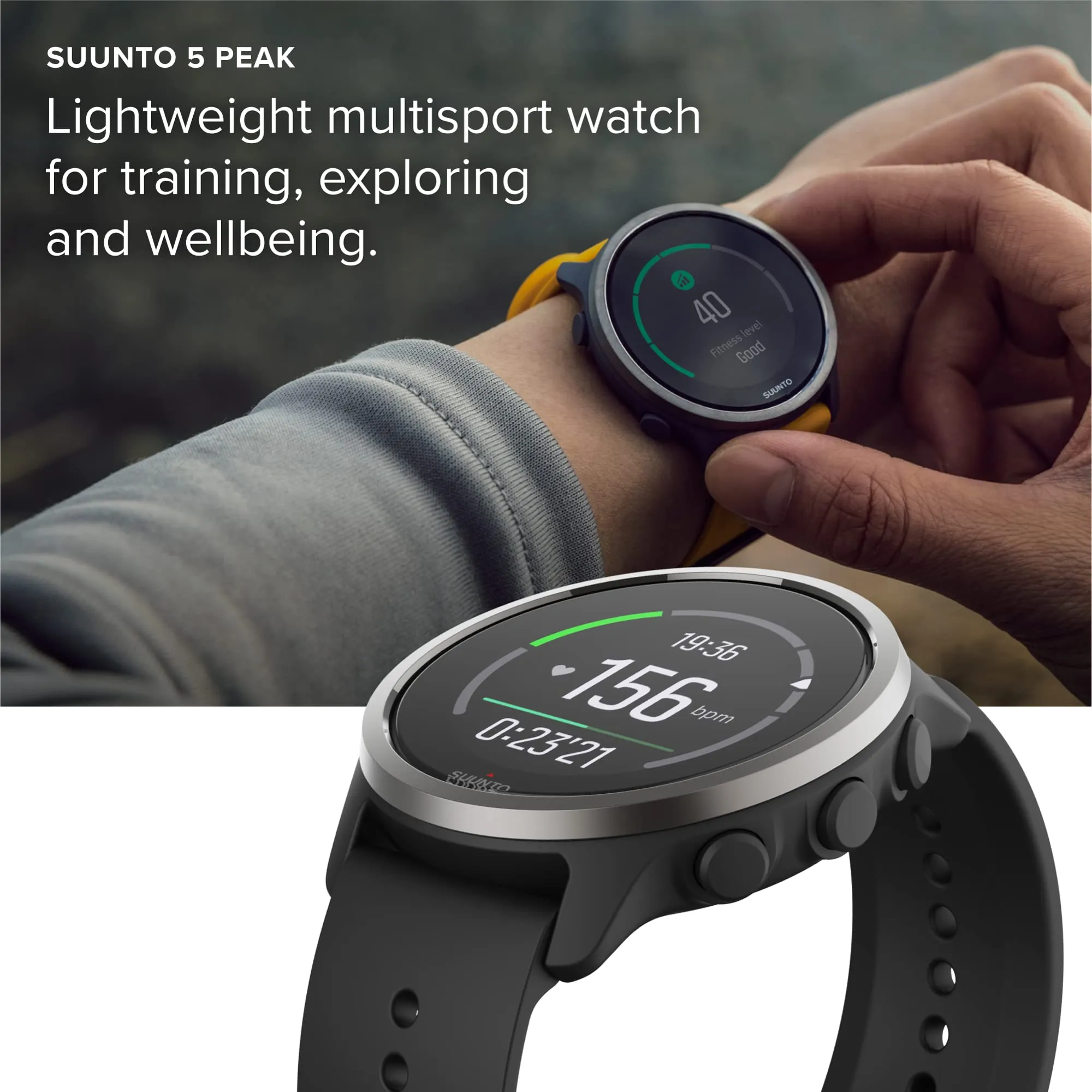 SUUNTO 5 Peak Compact GPS Sports Watch with Long Battery Life and Route Navigation