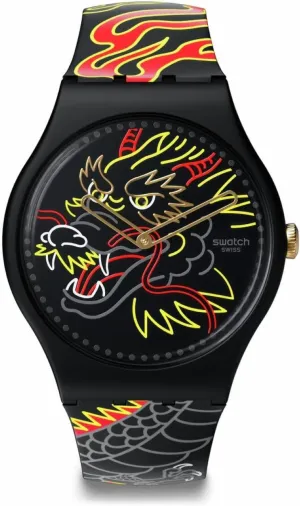 Swatch Dragon in Wind Pay Bio-Sourced Quartz Watch