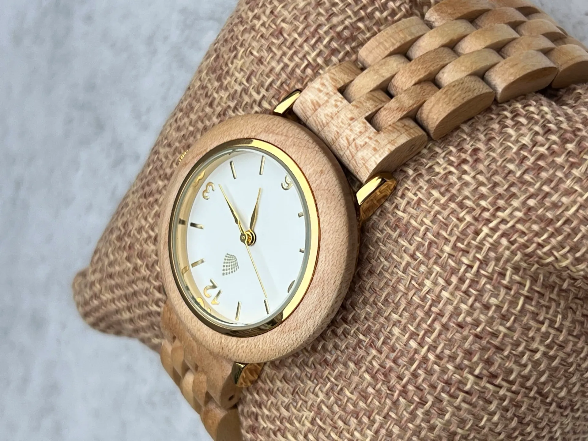 The Birch Watch - Handcrafted Upcycled Wooden Timepiece with Gold Accents | Eco-Friendly, Unique, and Stylish