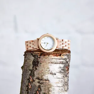 The Birch Watch - Handcrafted Upcycled Wooden Timepiece with Gold Accents | Eco-Friendly, Unique, and Stylish