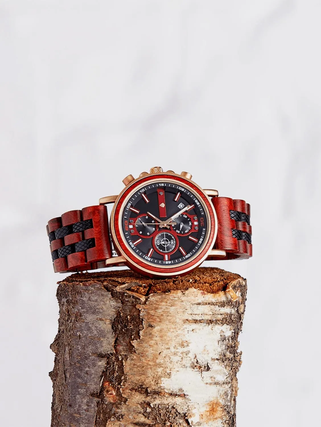 The Redwood Men's Vegan Wooden Watch | Red