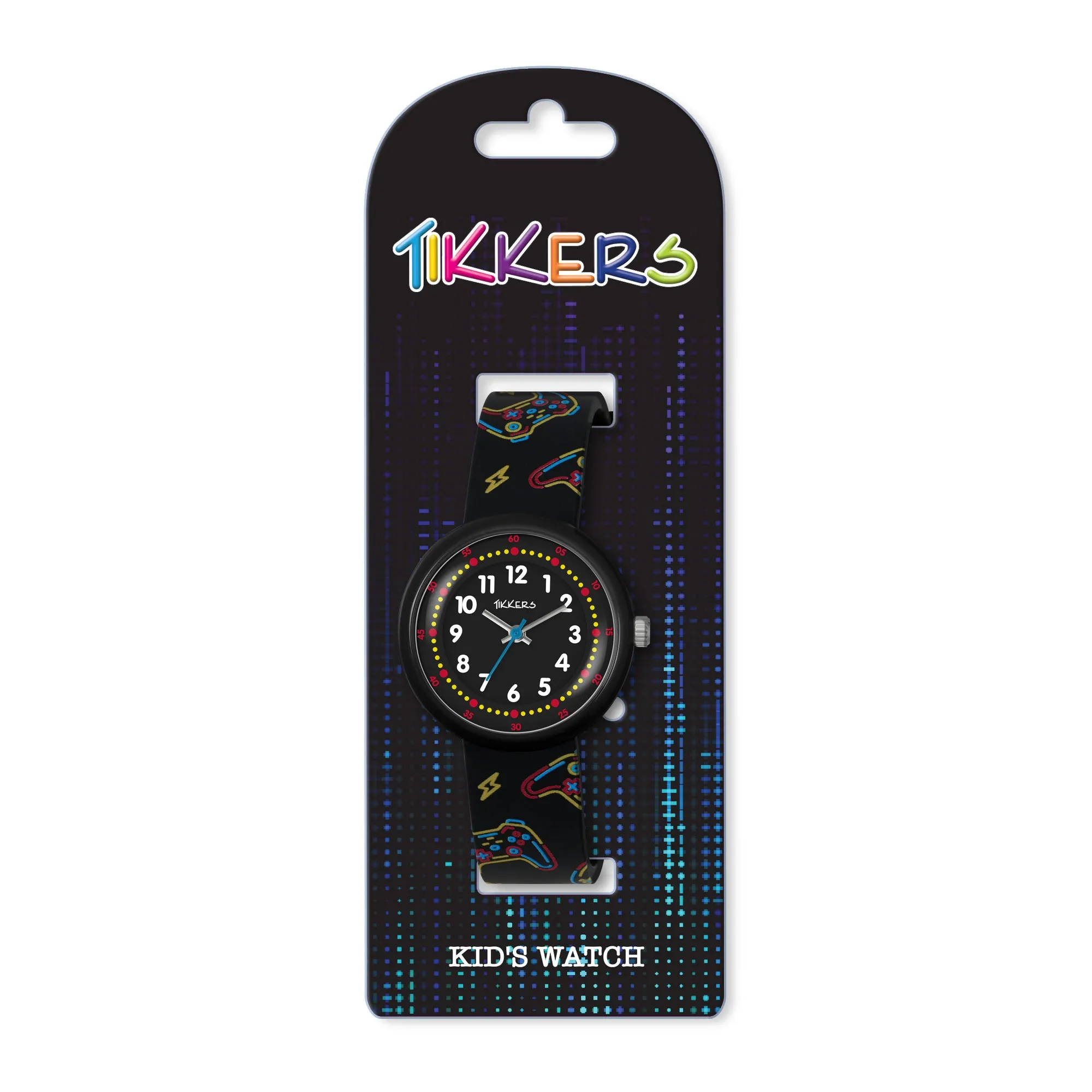 Tikkers Black Gaming Silicone Strap Watch ATK1103