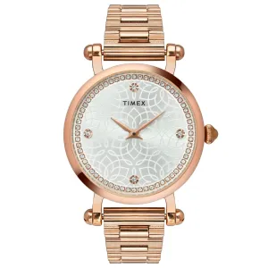 Timex Silver Dial Women Analog Watch - TWEL14301