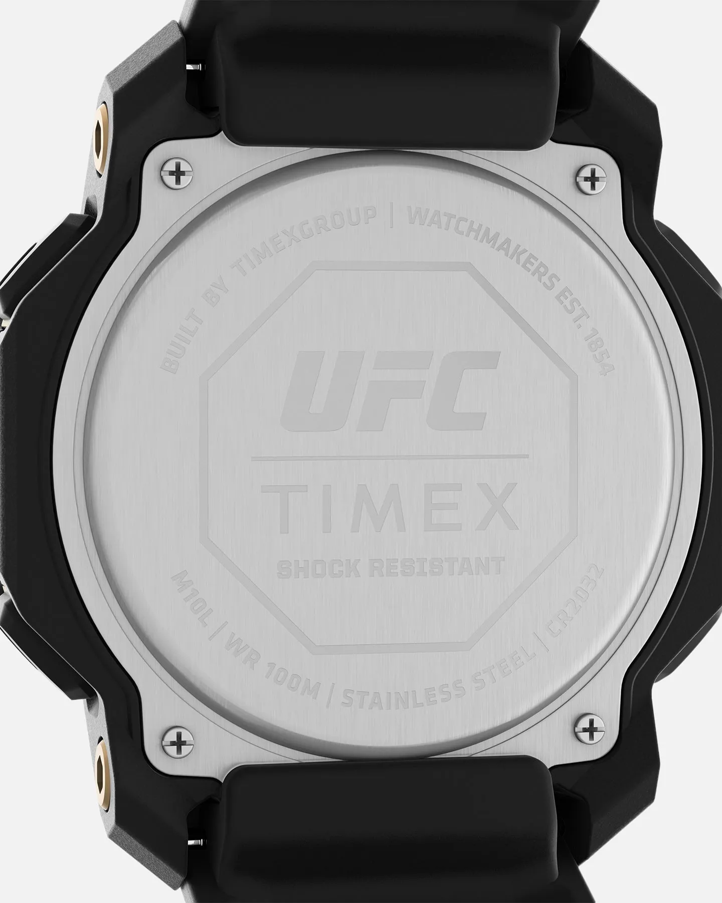 UFC Watches Knockout Resin Strap Watch Black/Gold