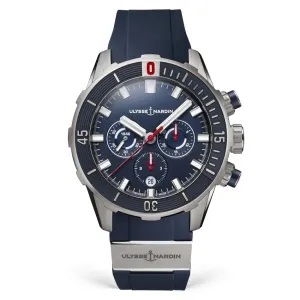 Ulysse Nardin - Diver Chronograph Blue - Rubber & Titanium Strap - 44mm