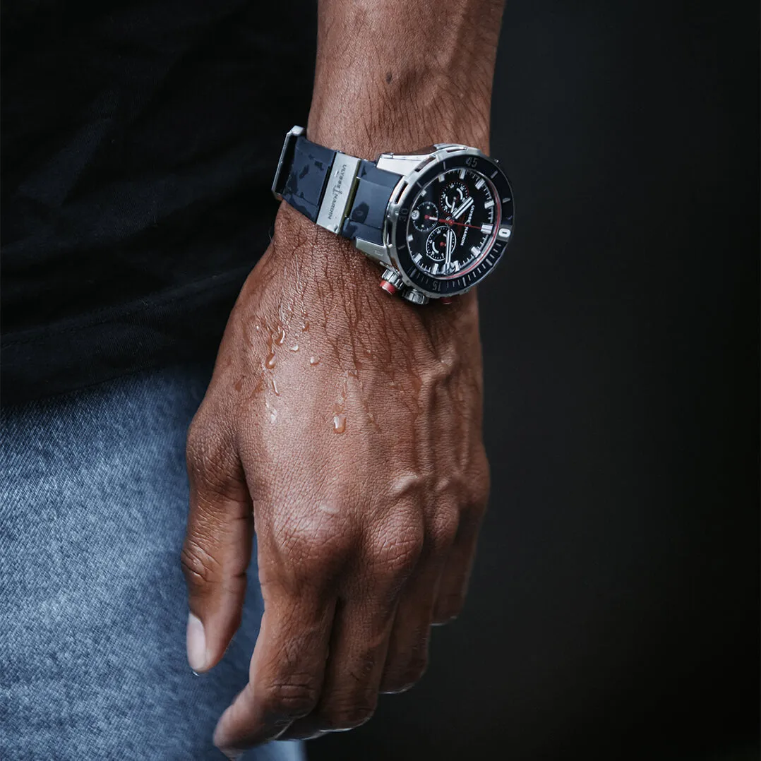 Ulysse Nardin - Diver Chronograph Blue - Rubber & Titanium Strap - 44mm
